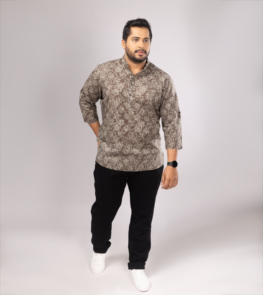 Plus Size Knitted Short | 100% Cotton | Military Green