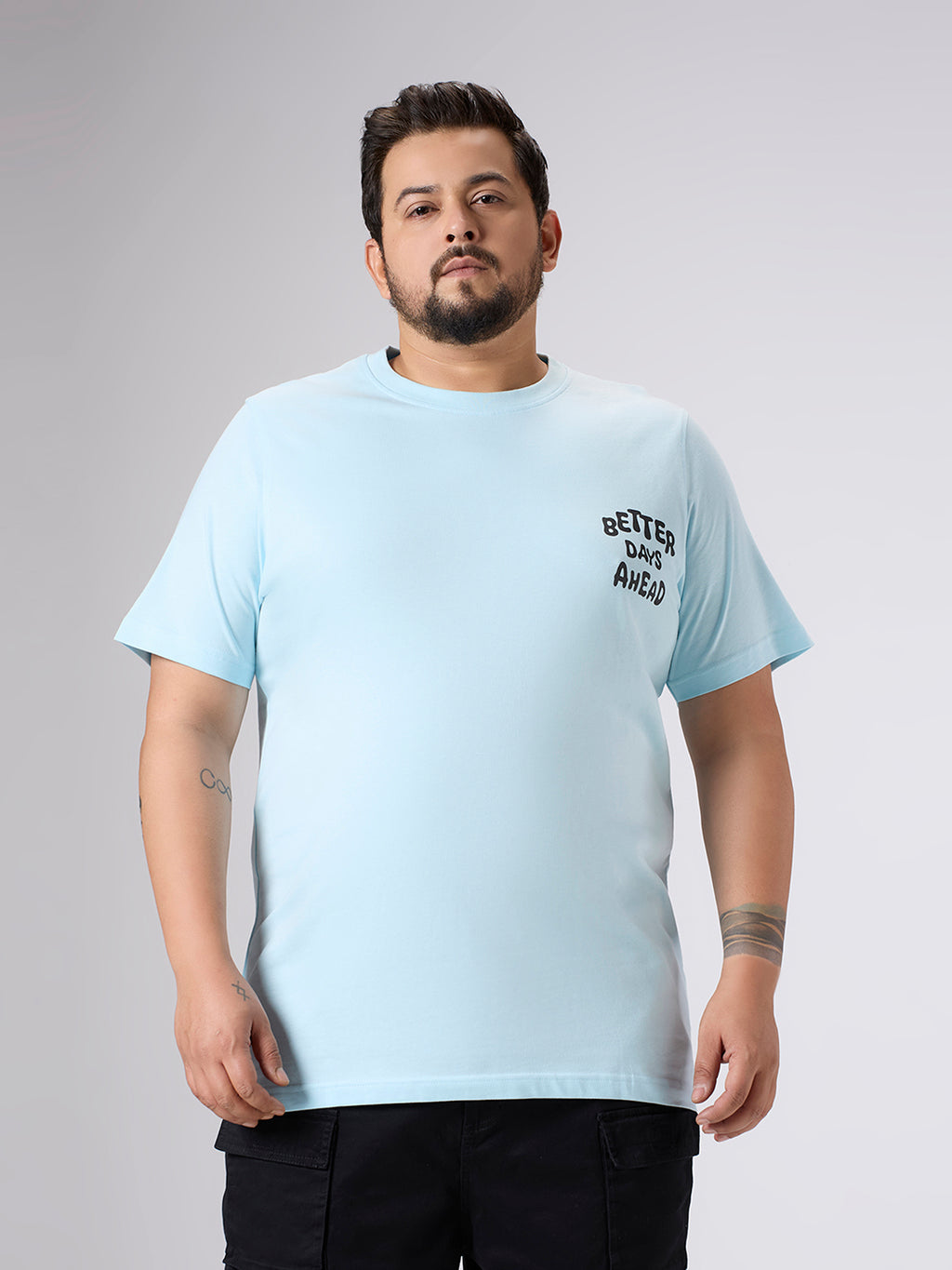 Plus Size Graphic T-Shirt | 4XL-10XL | 100% Cotton | Aqua