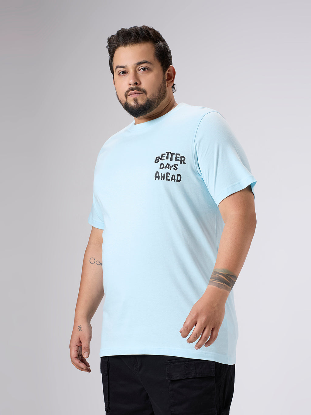 Plus Size Graphic T-Shirt | 4XL-10XL | 100% Cotton | Aqua