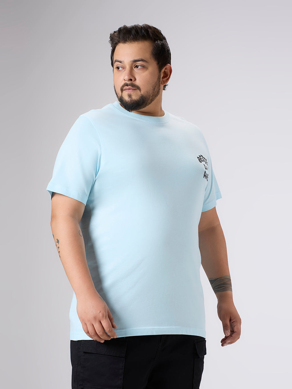 Plus Size Graphic T-Shirt | 4XL-10XL | 100% Cotton | Aqua