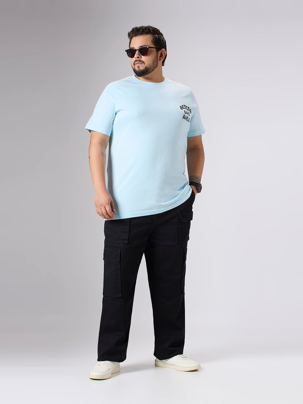 Plus Size Graphic T-Shirt | 4XL-10XL | 100% Cotton | Aqua