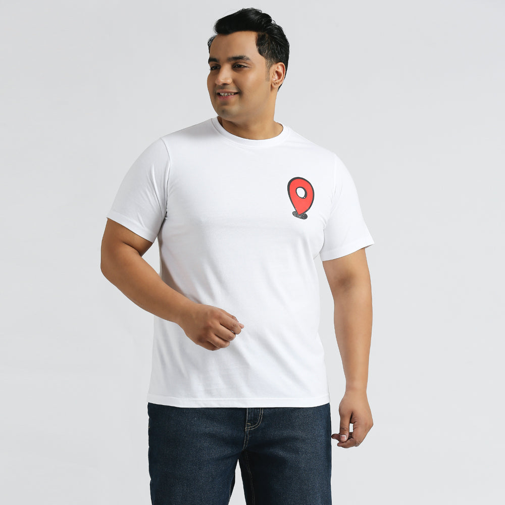 Plus Size Graphic T-Shirt | 4XL - 10XL | 100% Cotton | White