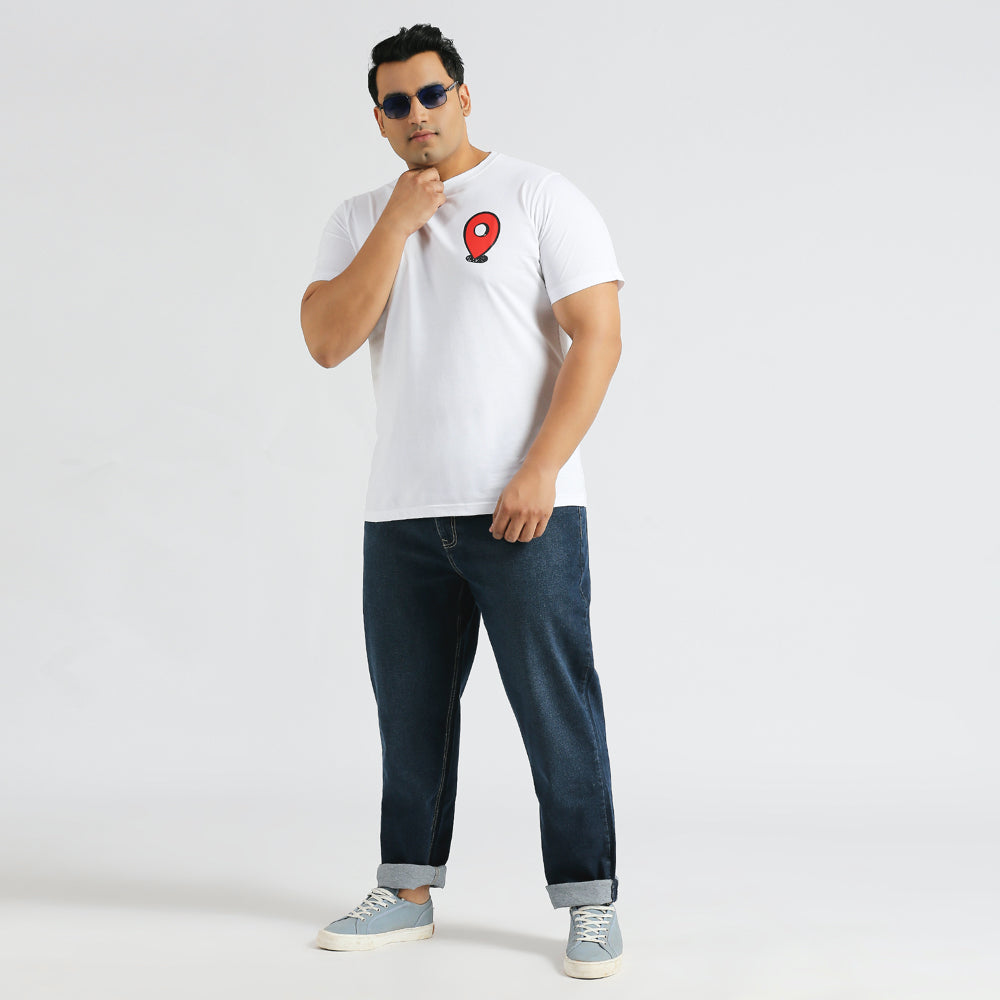Plus Size Graphic T-Shirt | 4XL - 10XL | 100% Cotton | White
