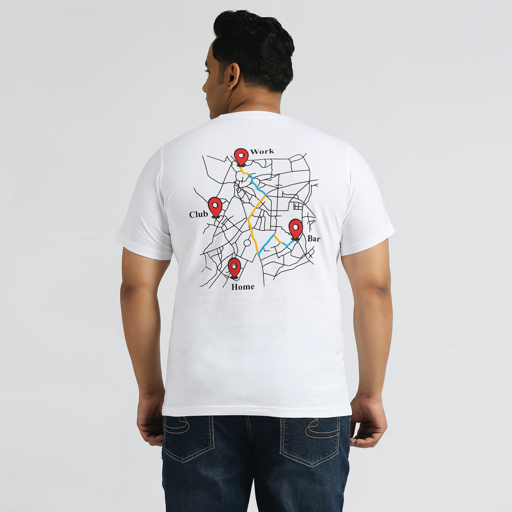 Plus Size Graphic T-Shirt | 4XL - 10XL | 100% Cotton | White