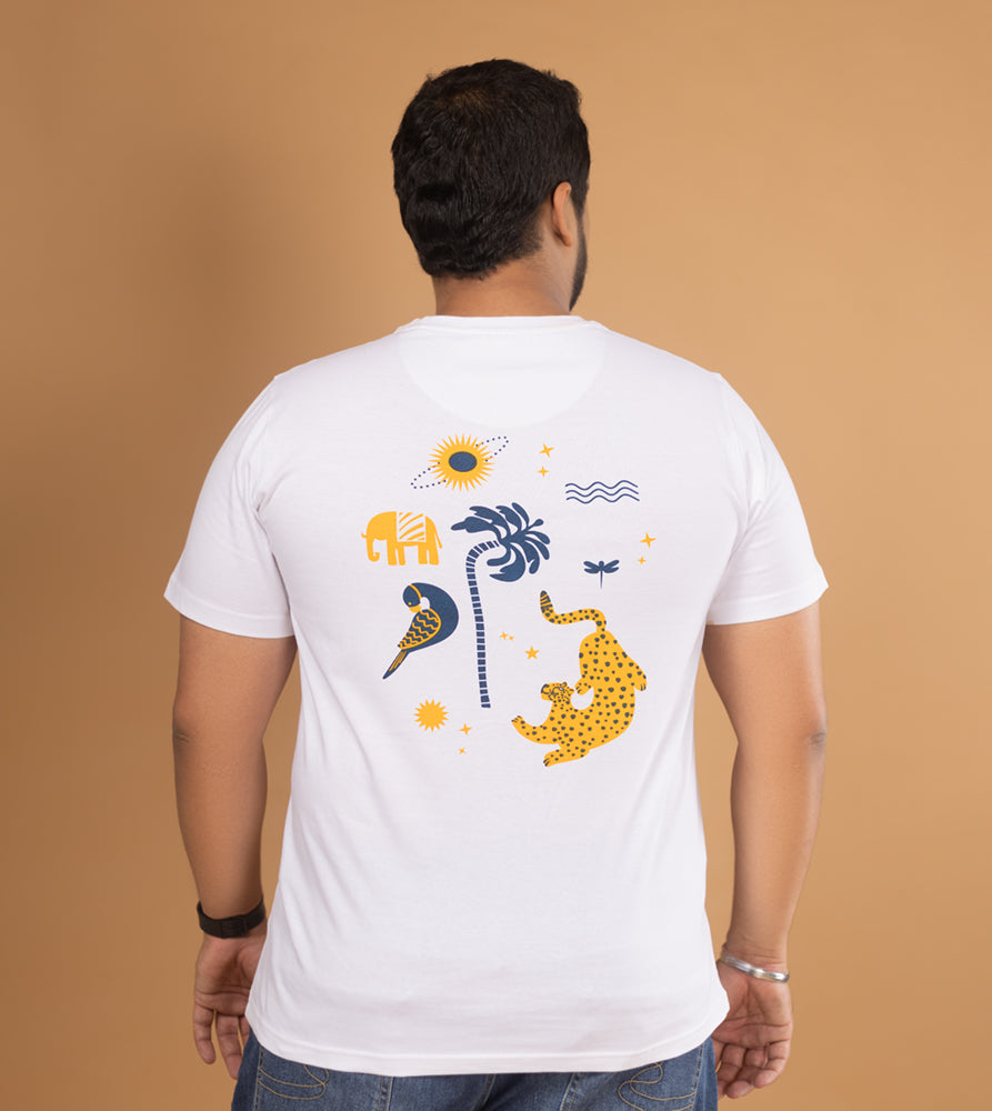 Plus Size Graphic T-Shirt | 4XL - 9XL | 100% Cotton | White