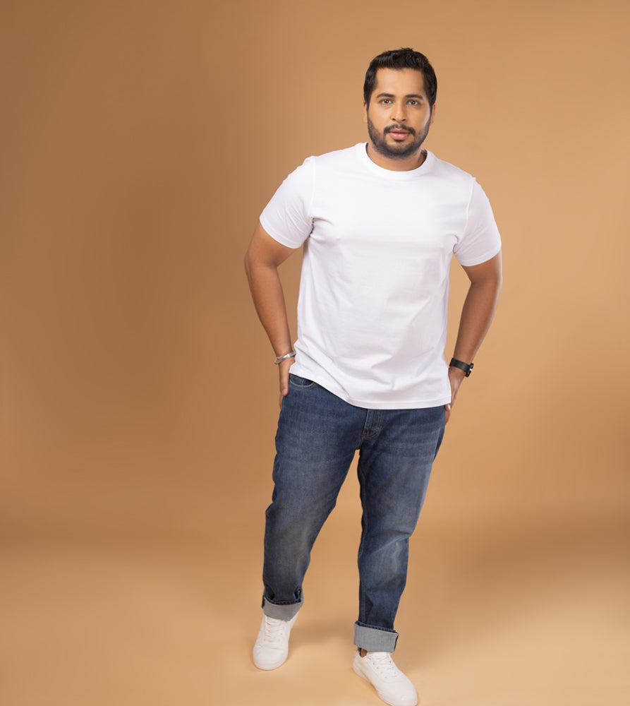 Plus Size Graphic T-Shirt | 4XL - 9XL | 100% Cotton | White