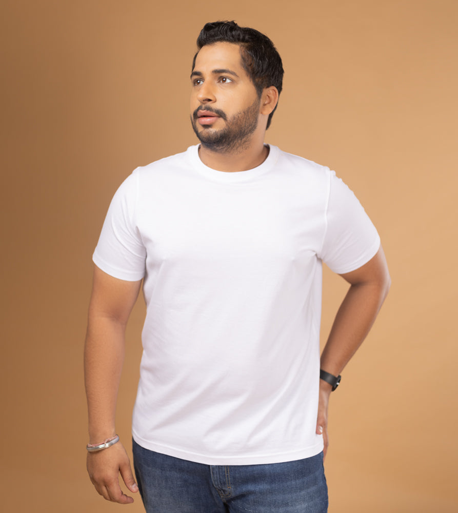 Plus Size Graphic T-Shirt | 4XL - 9XL | 100% Cotton | White