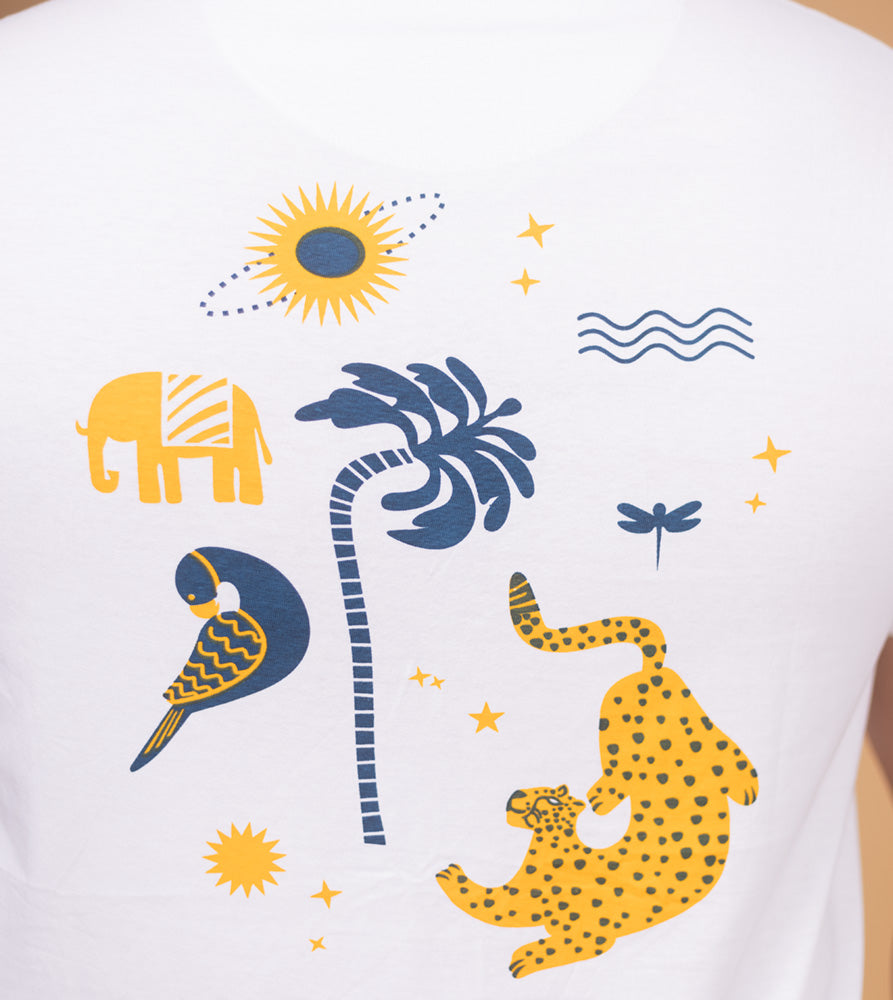 Plus Size Graphic T-Shirt | 4XL - 9XL | 100% Cotton | White