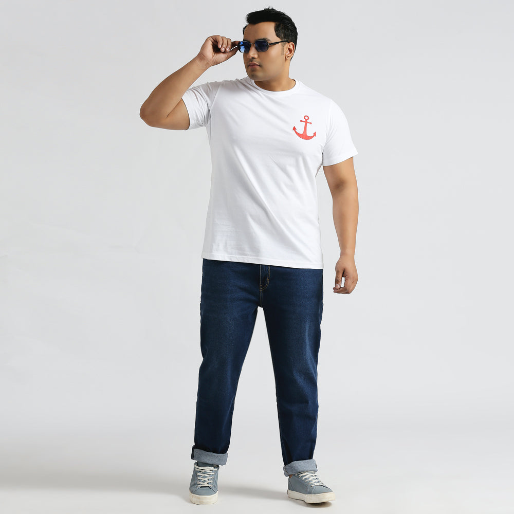 Plus Size Graphic T-Shirt | 4XL - 9XL | 100% Cotton | White