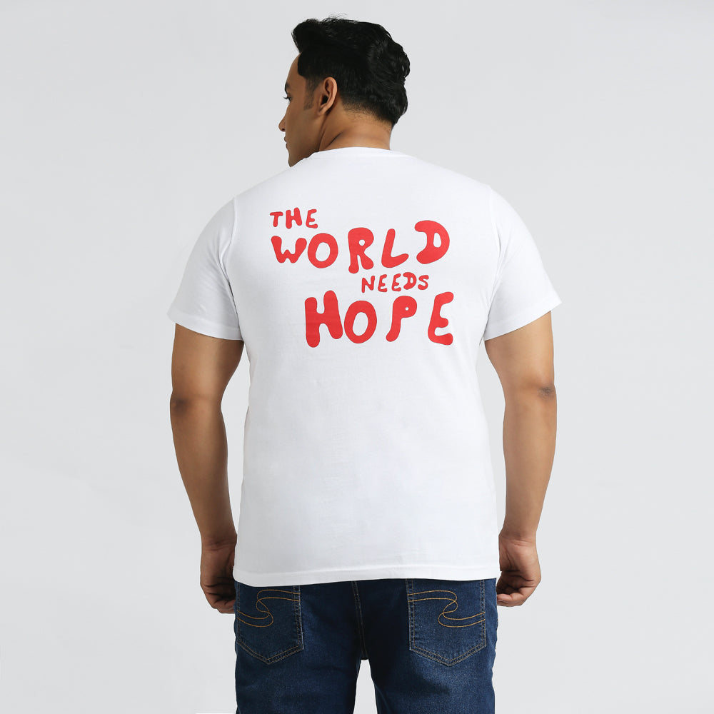 Plus Size Graphic T-Shirt | 4XL - 9XL | 100% Cotton | White