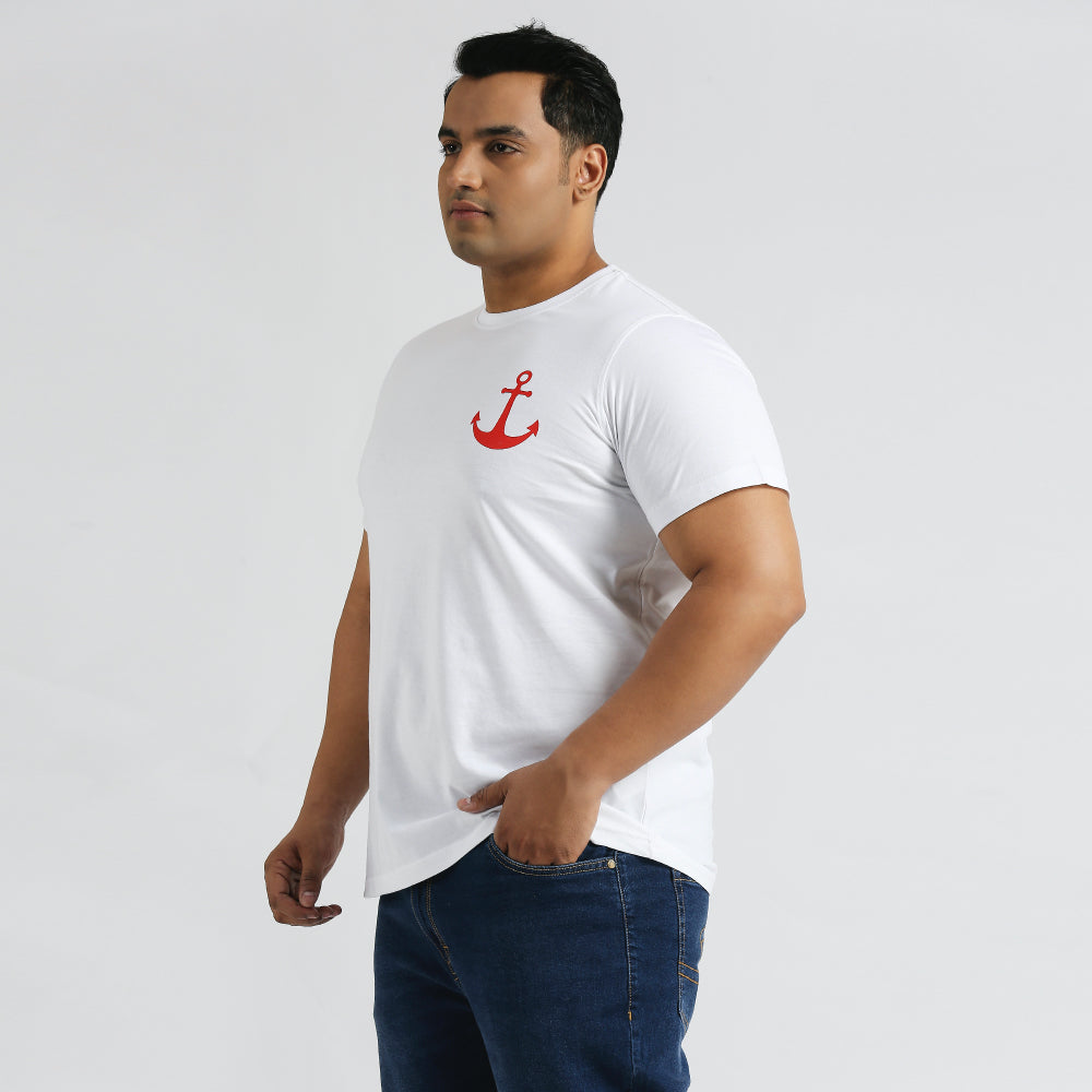 Plus Size Graphic T-Shirt | 4XL - 9XL | 100% Cotton | White