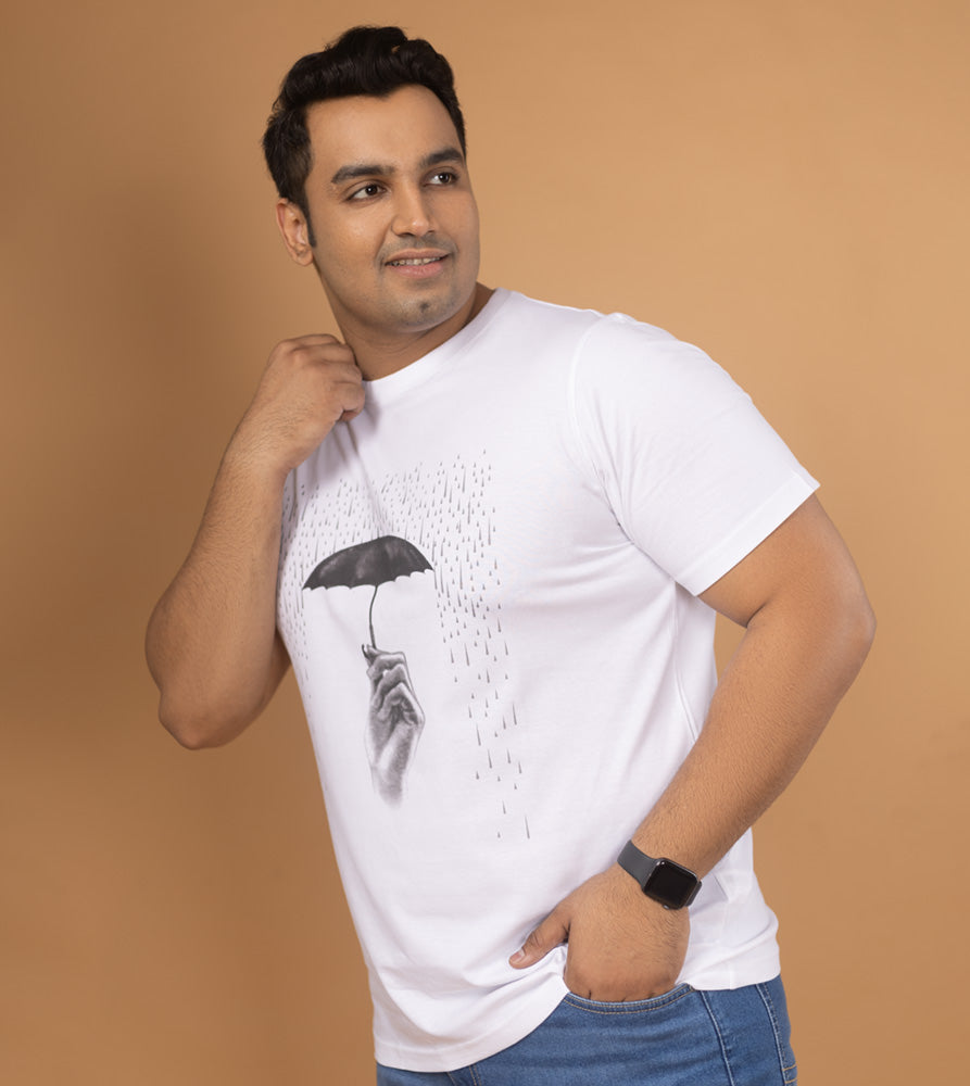 Plus Size Graphic T-Shirt | 4XL - 9XL | 100% Cotton | White
