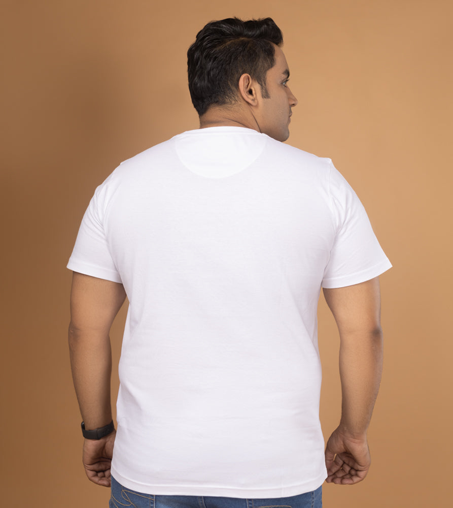 Plus Size Graphic T-Shirt | 4XL - 9XL | 100% Cotton | White