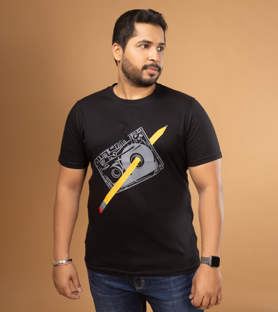 Plus Size Graphic T-Shirt | 4XL - 10XL | 100% Cotton | Black