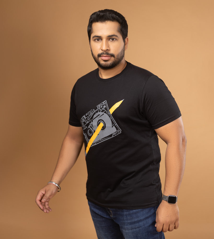 Plus Size Graphic T-Shirt | 4XL - 10XL | 100% Cotton | Black