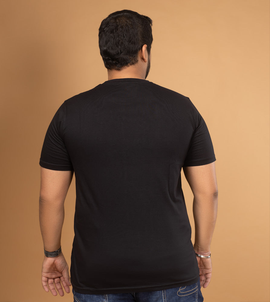 Plus Size Graphic T-Shirt | 4XL - 10XL | 100% Cotton | Black