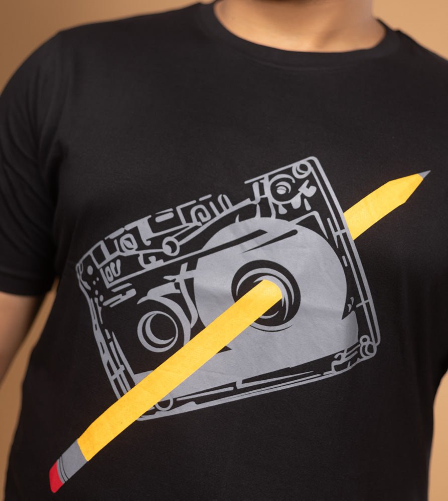 Plus Size Graphic T-Shirt | 4XL - 10XL | 100% Cotton | Black