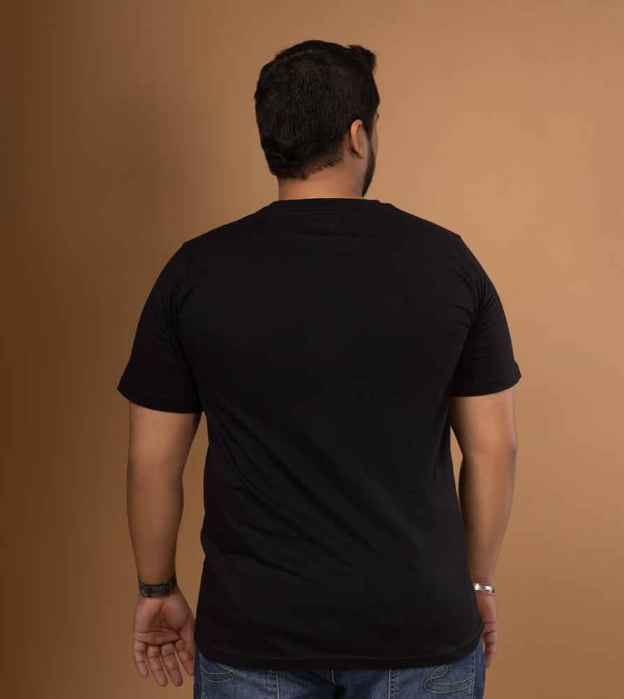 Plus Size Graphic T-Shirt | 4XL - 10XL | 100% Cotton | Black