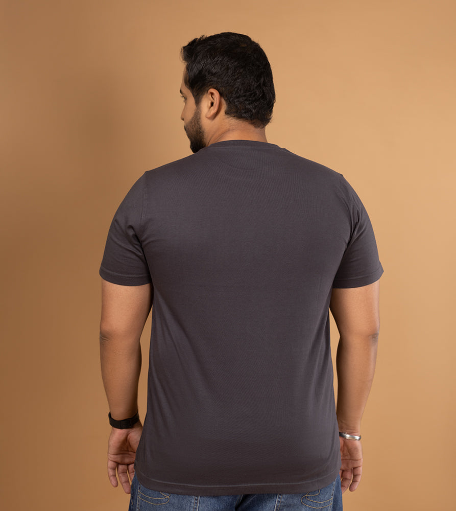 Plus Size Graphic T-Shirt | 4XL - 10XL | 100% Cotton | Grey
