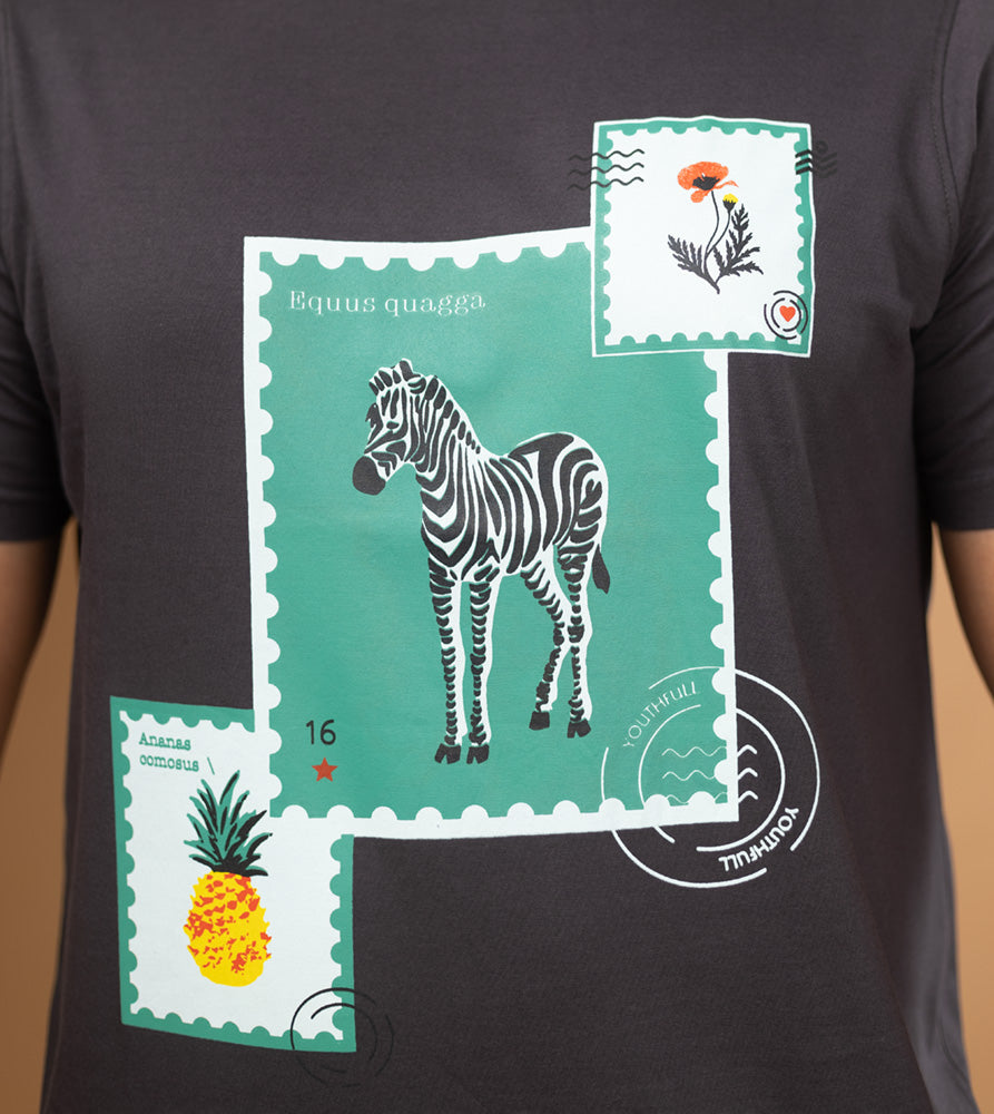 Plus Size Graphic T-Shirt | 4XL - 10XL | 100% Cotton | Grey