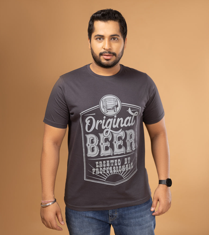 Plus Size Graphic T-Shirt | 4XL - 10XL | 100% Cotton | Grey