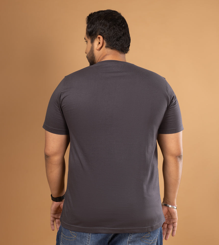 Plus Size Graphic T-Shirt | 4XL - 10XL | 100% Cotton | Grey