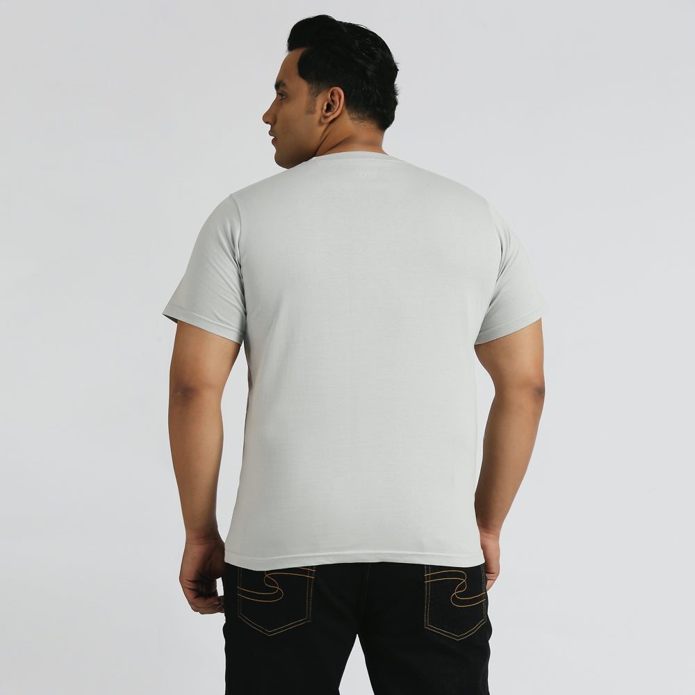 Plus Size Graphic T-Shirt | 4XL - 10XL | 100% Cotton | Grey