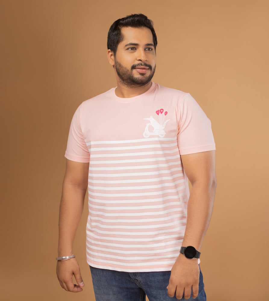 Plus Size Graphic T-Shirt | 4XL - 10XL | 100% Cotton | Pink