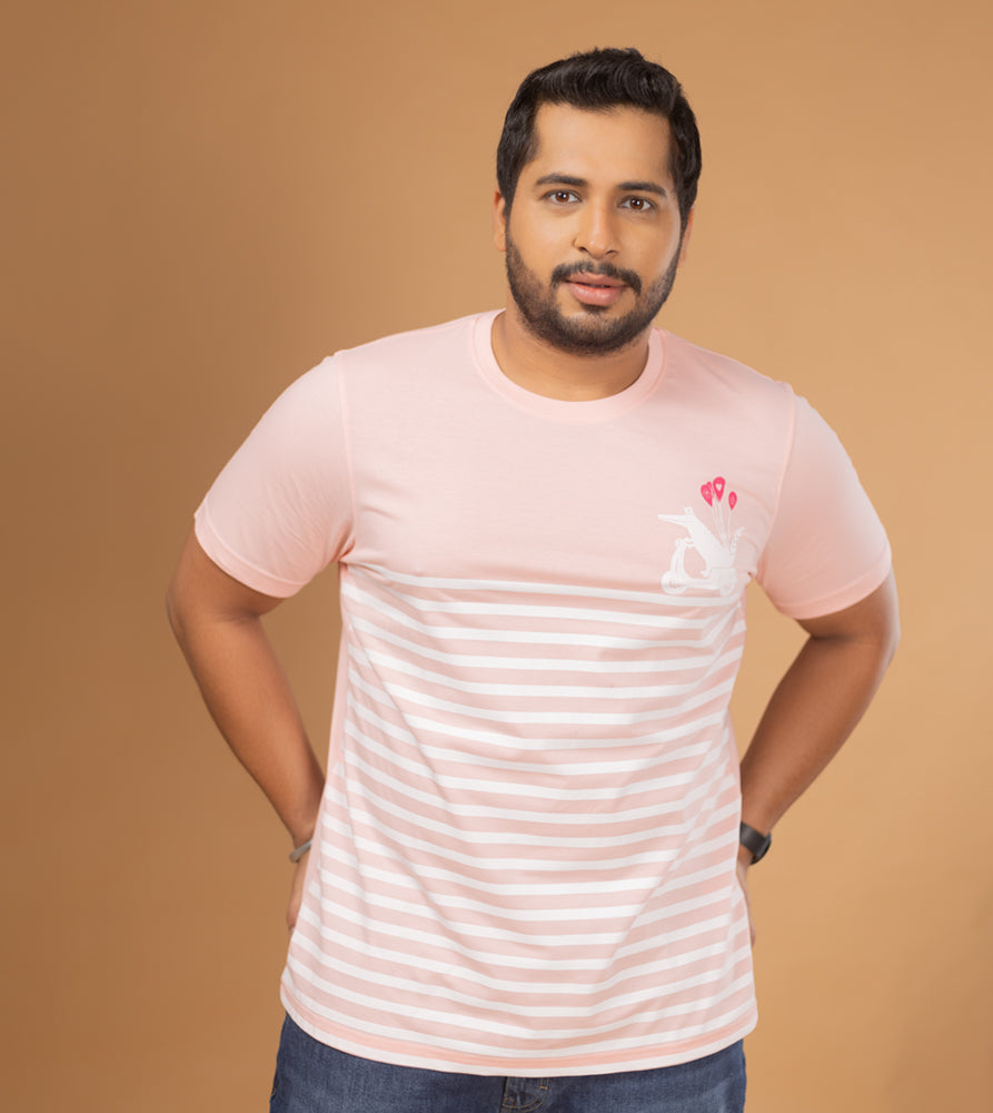 Plus Size Graphic T-Shirt | 4XL - 10XL | 100% Cotton | Pink