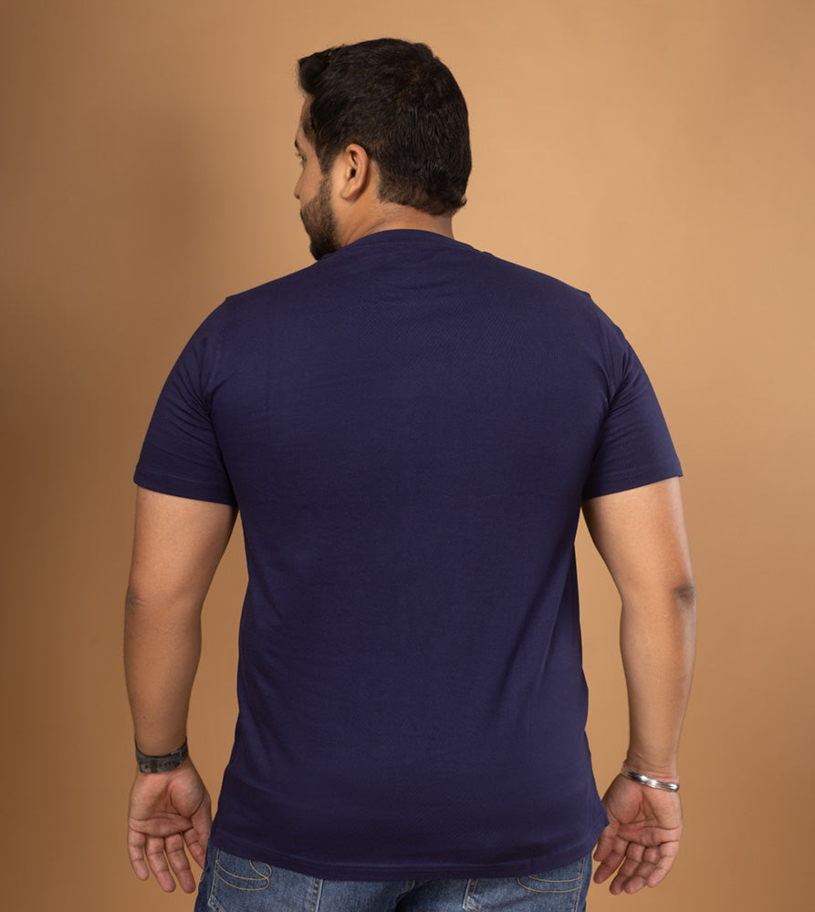 Plus Size Graphic T-Shirt | 4XL - 10XL | 100% Cotton | Navy
