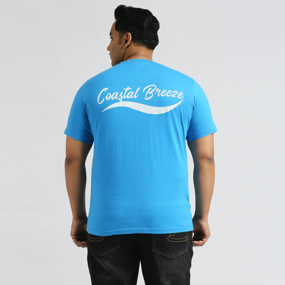 Plus Size Graphic T-Shirt | 4XL - 10XL | 100% Cotton | Blue