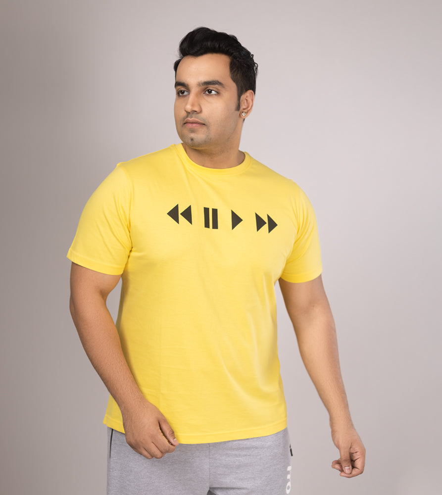Plus Size Graphic T-Shirt | 4XL - 10XL | 100% Cotton | Yellow
