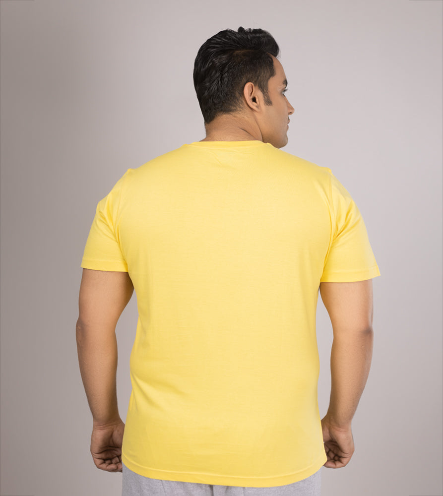 Plus Size Graphic T-Shirt | 4XL - 10XL | 100% Cotton | Yellow
