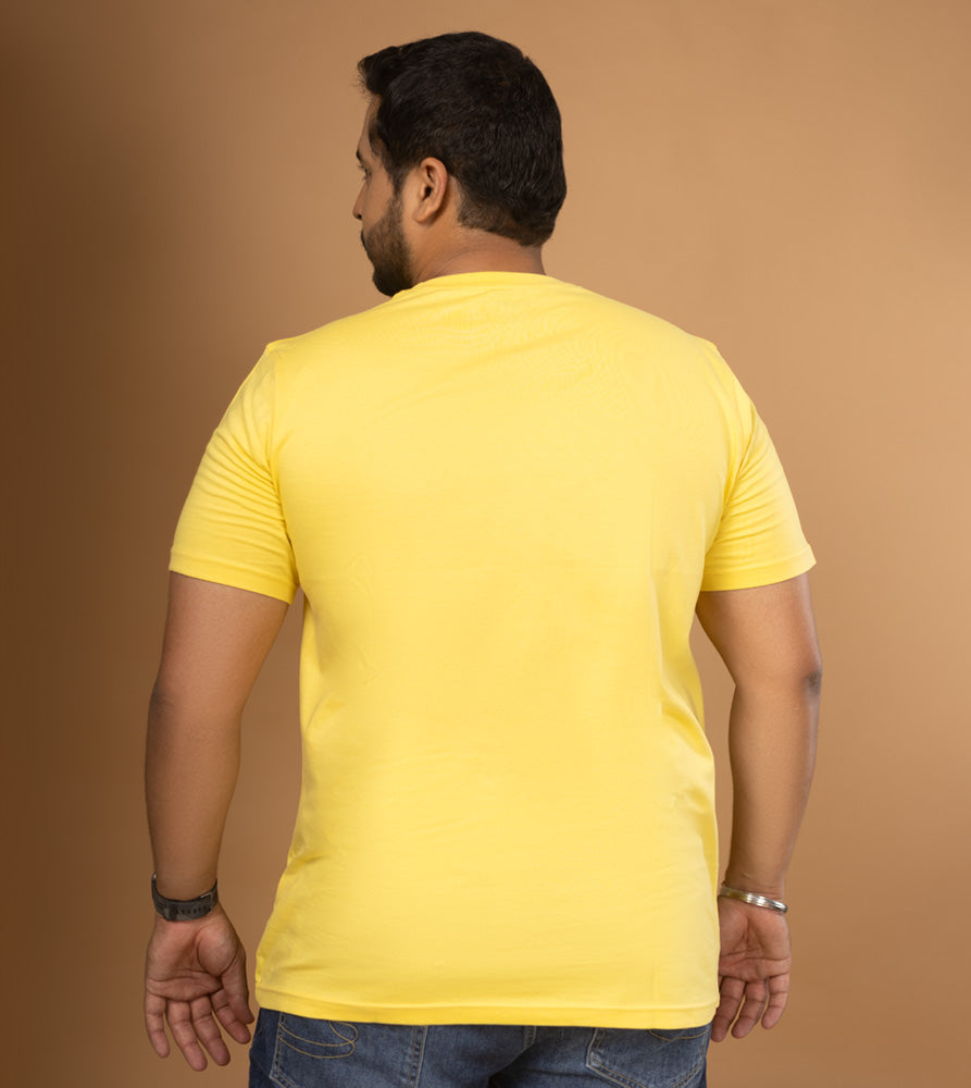 Plus Size Graphic T-Shirt | 4XL - 10XL | 100% Cotton | Yellow