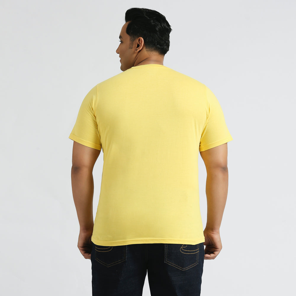 Plus Size Graphic T-Shirt | 4XL - 10XL | 100% Cotton | Yellow
