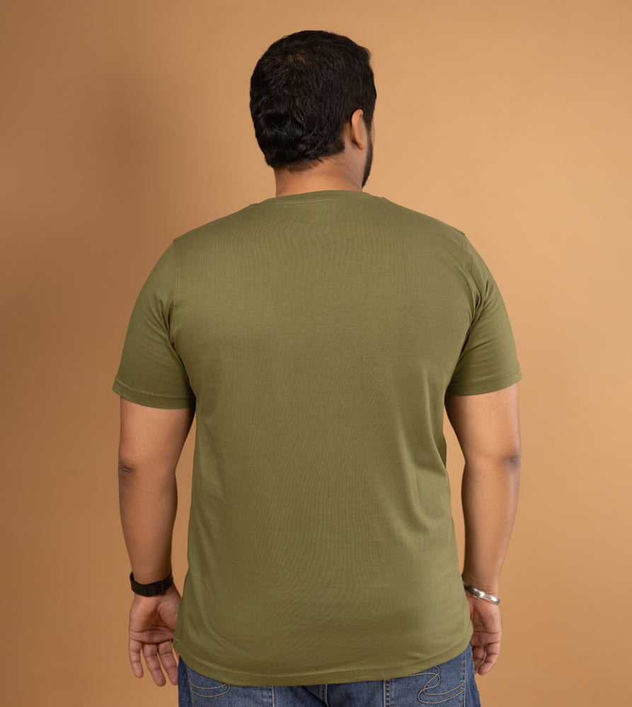 Plus Size Graphic T-Shirt | 4XL - 10XL | 100% Cotton | Olive