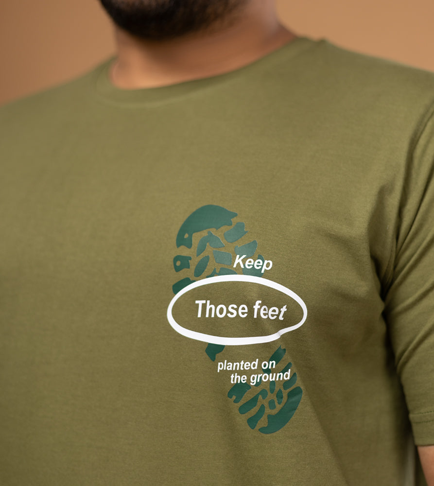 Plus Size Graphic T-Shirt | 4XL - 10XL | 100% Cotton | Olive