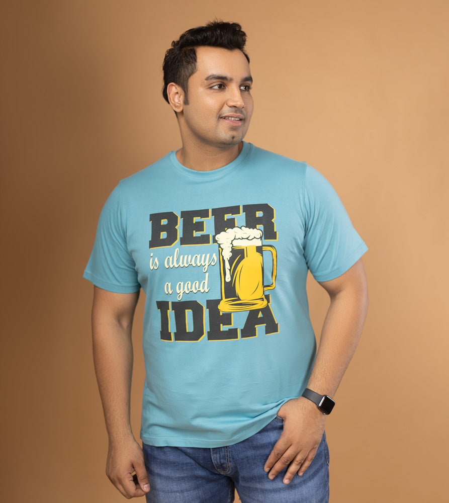 Plus Size Graphic T-Shirt | 4XL - 10XL | 100% Cotton | Teal