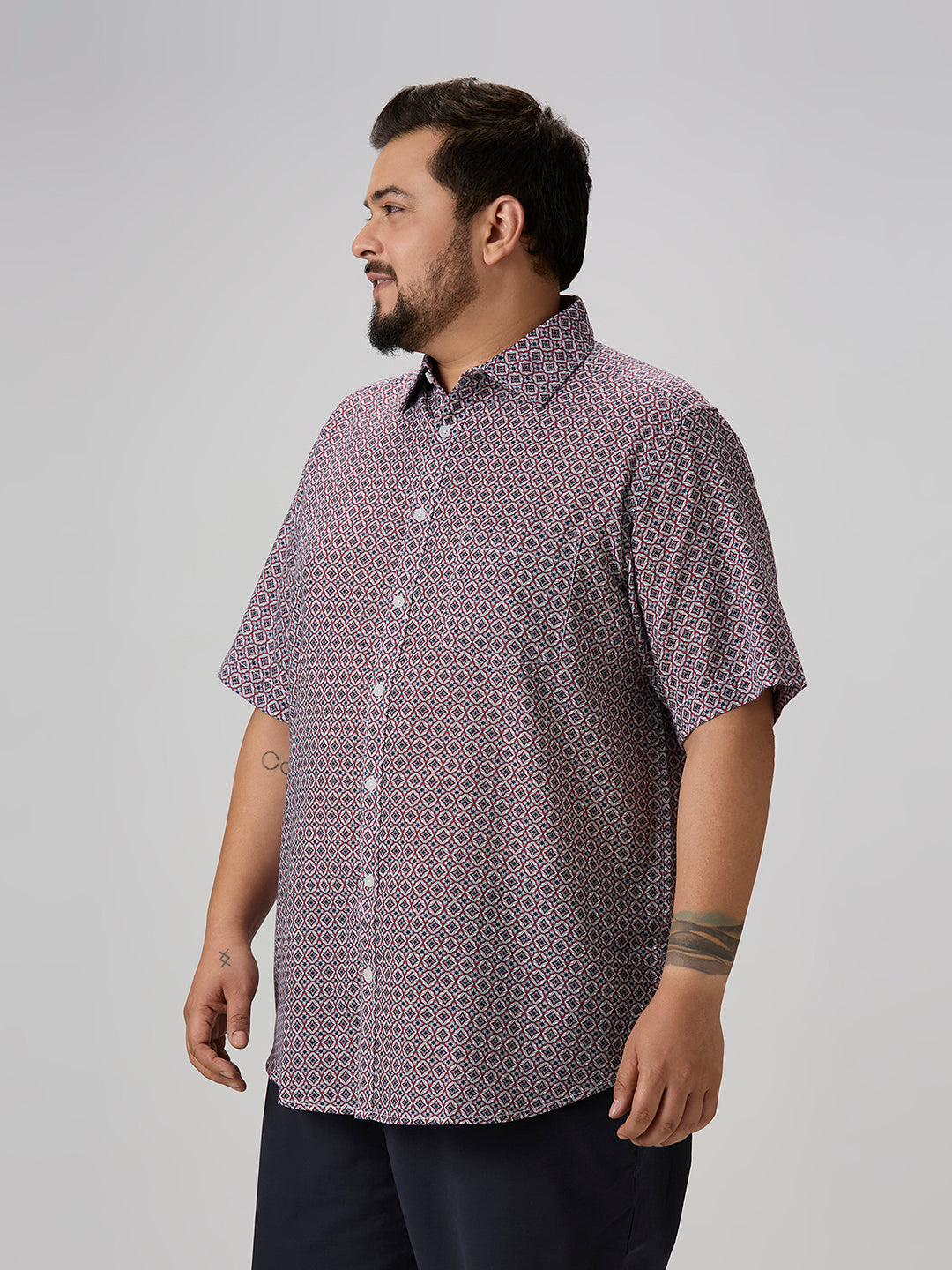 Plus Size Casual Shirt | 4XL-10XL | Red