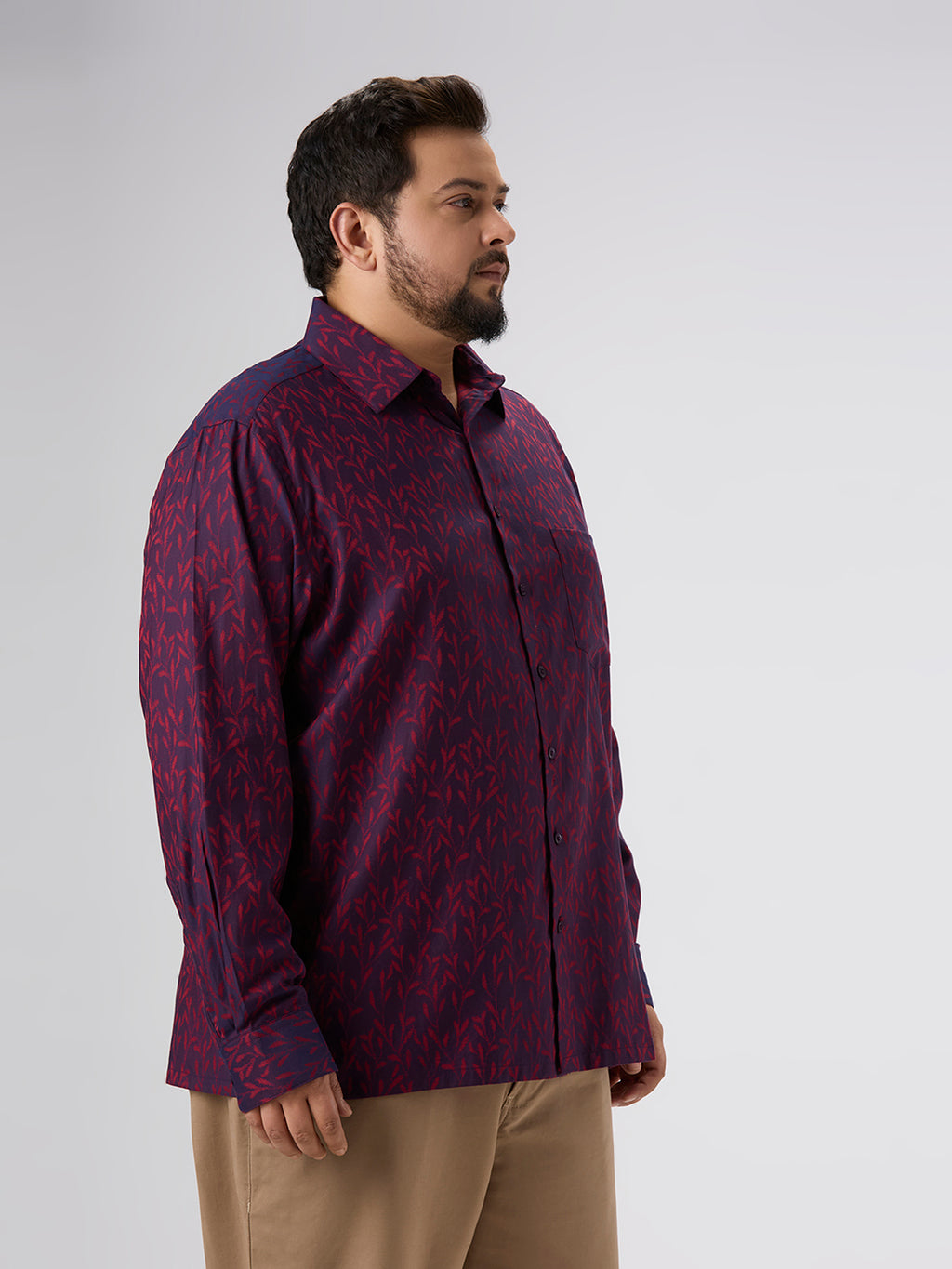 Plus Size  Evening Shirt | 4XL - 9XL | 100% Cotton | Red