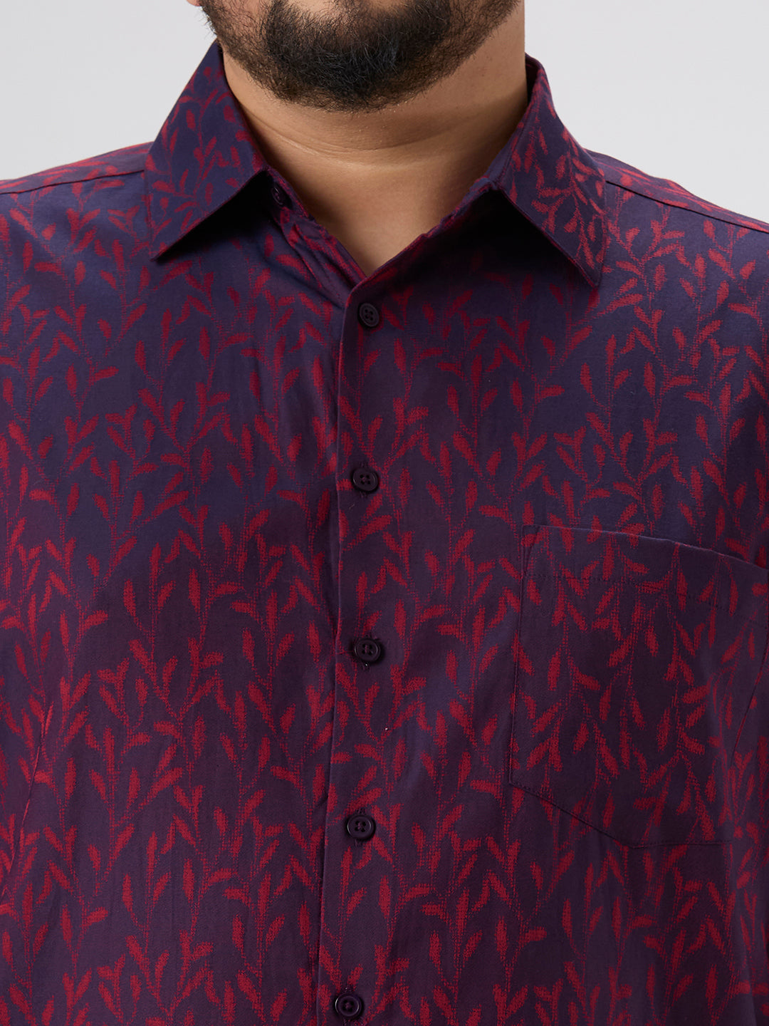 Plus Size  Evening Shirt | 4XL - 9XL | 100% Cotton | Red