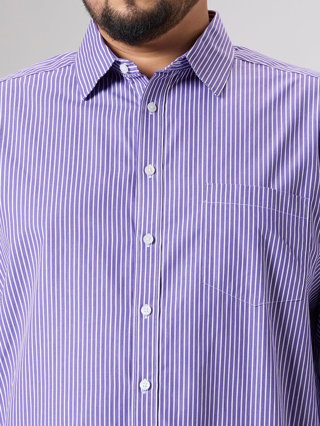 Plus Size Formal Shirt | 4XL - 10XL | 100% Cotton | Purple