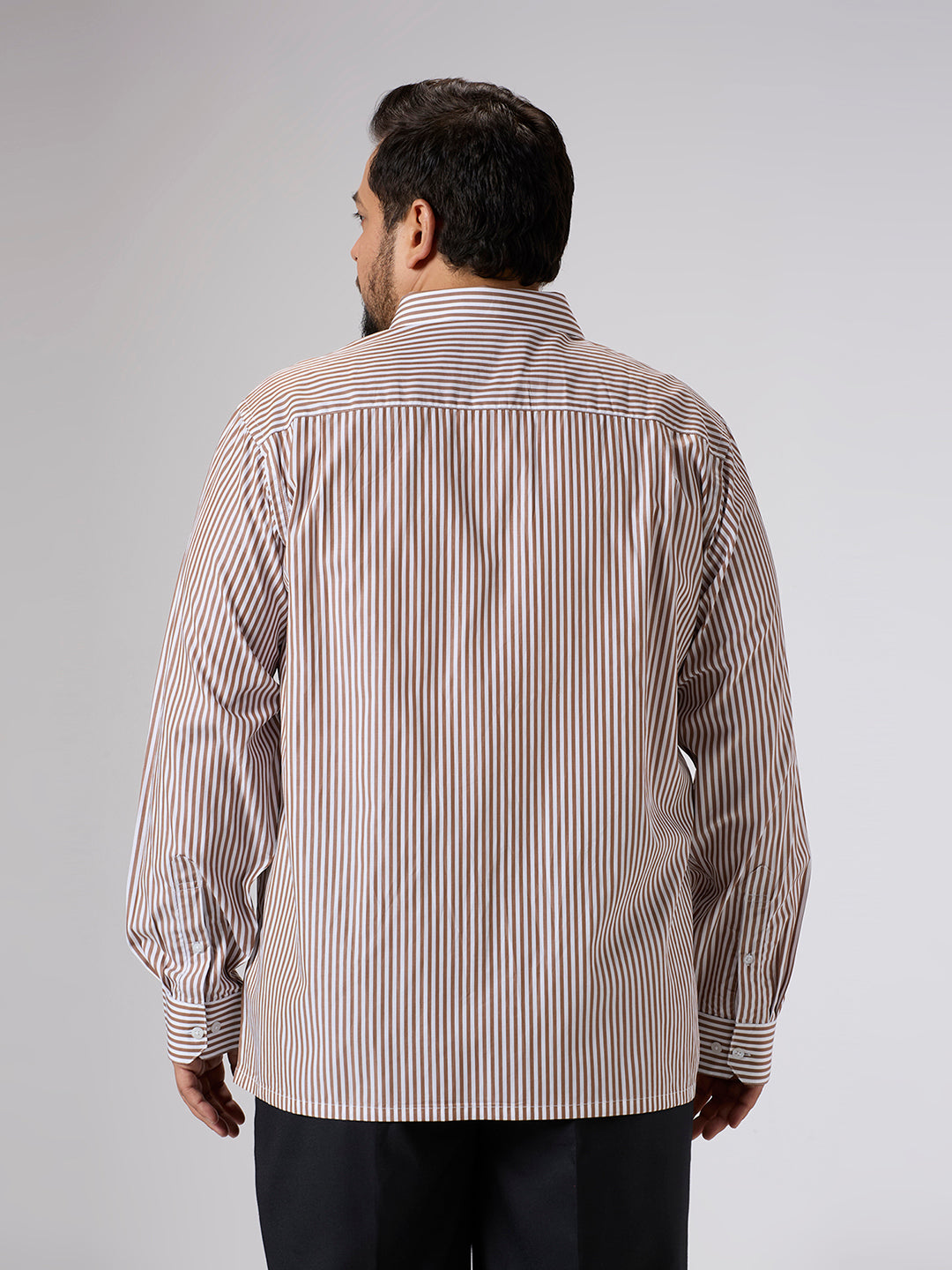 Plus Size Formal Shirt | 4XL - 10XL | 100% Cotton | Brown