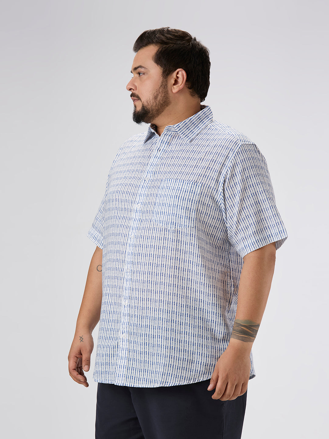 Plus Size Casual Shirt | 4XL-10XL | Blue