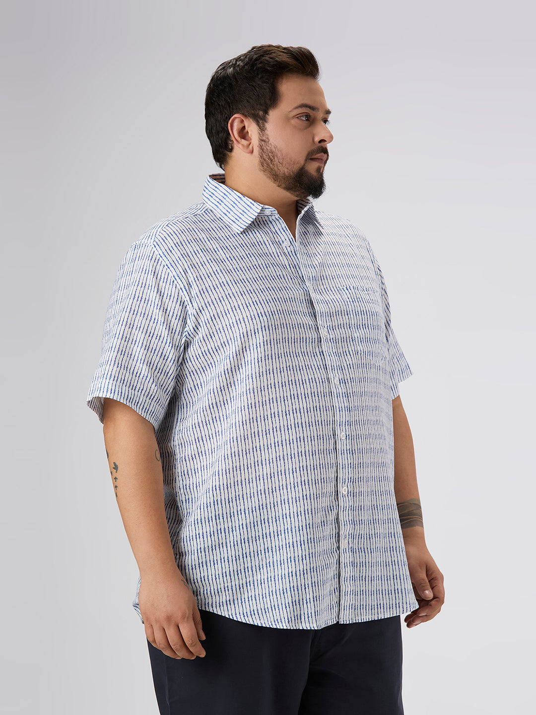 Plus Size Casual Shirt | 4XL-10XL | Blue