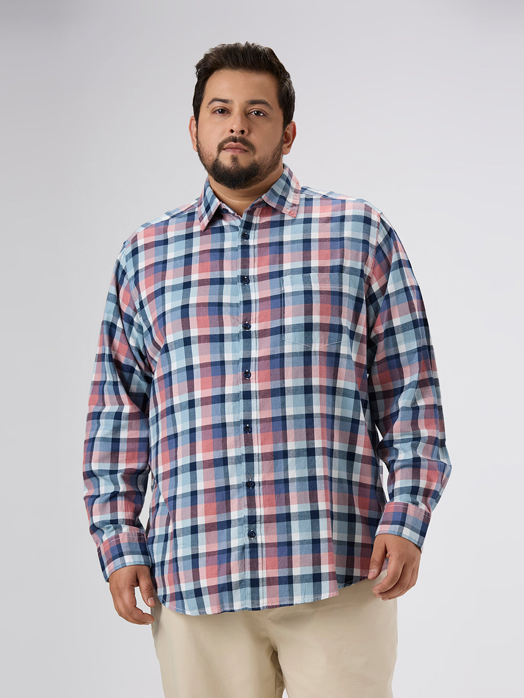 Plus Size Casual Shirt | 4XL-10XL | 100% Cotton | Multicolour