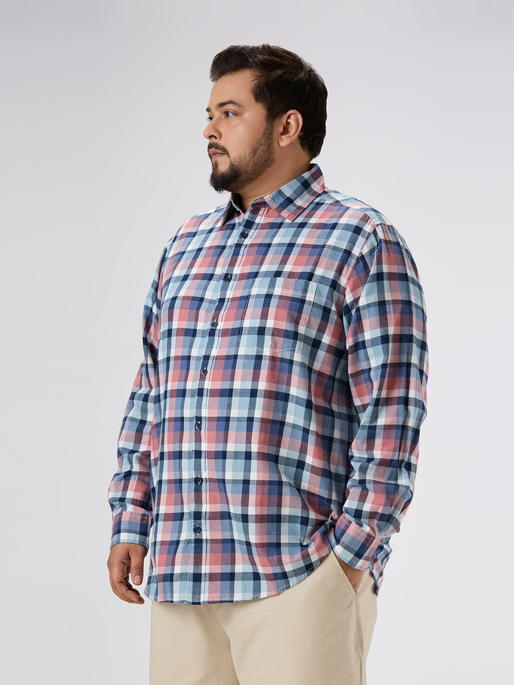 Plus Size Casual Shirt | 4XL-10XL | 100% Cotton | Multicolour