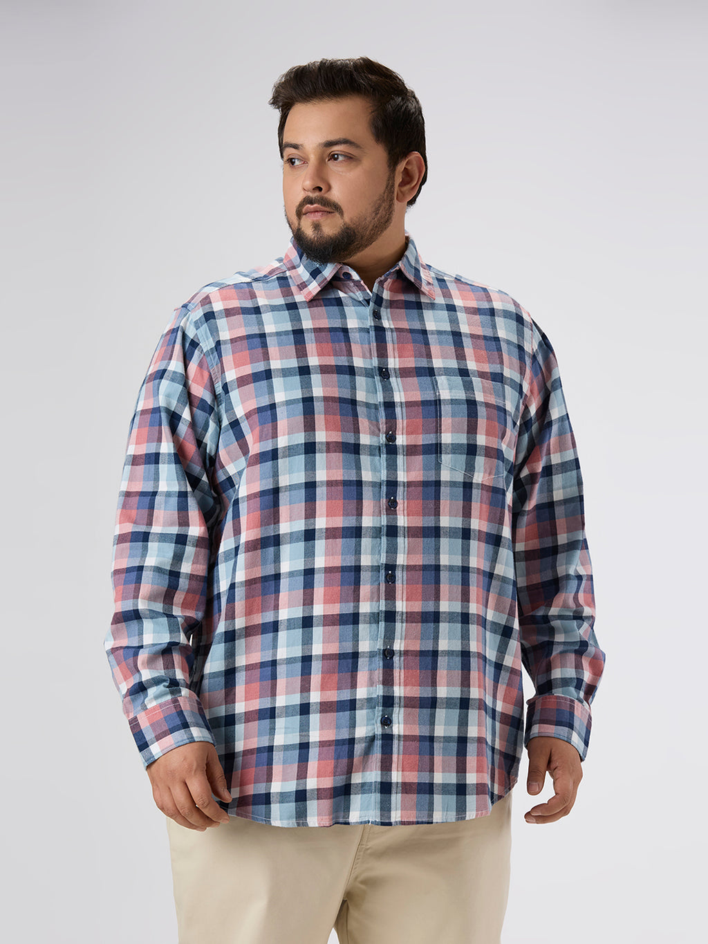 Plus Size Casual Shirt | 4XL-10XL | 100% Cotton | Multicolour
