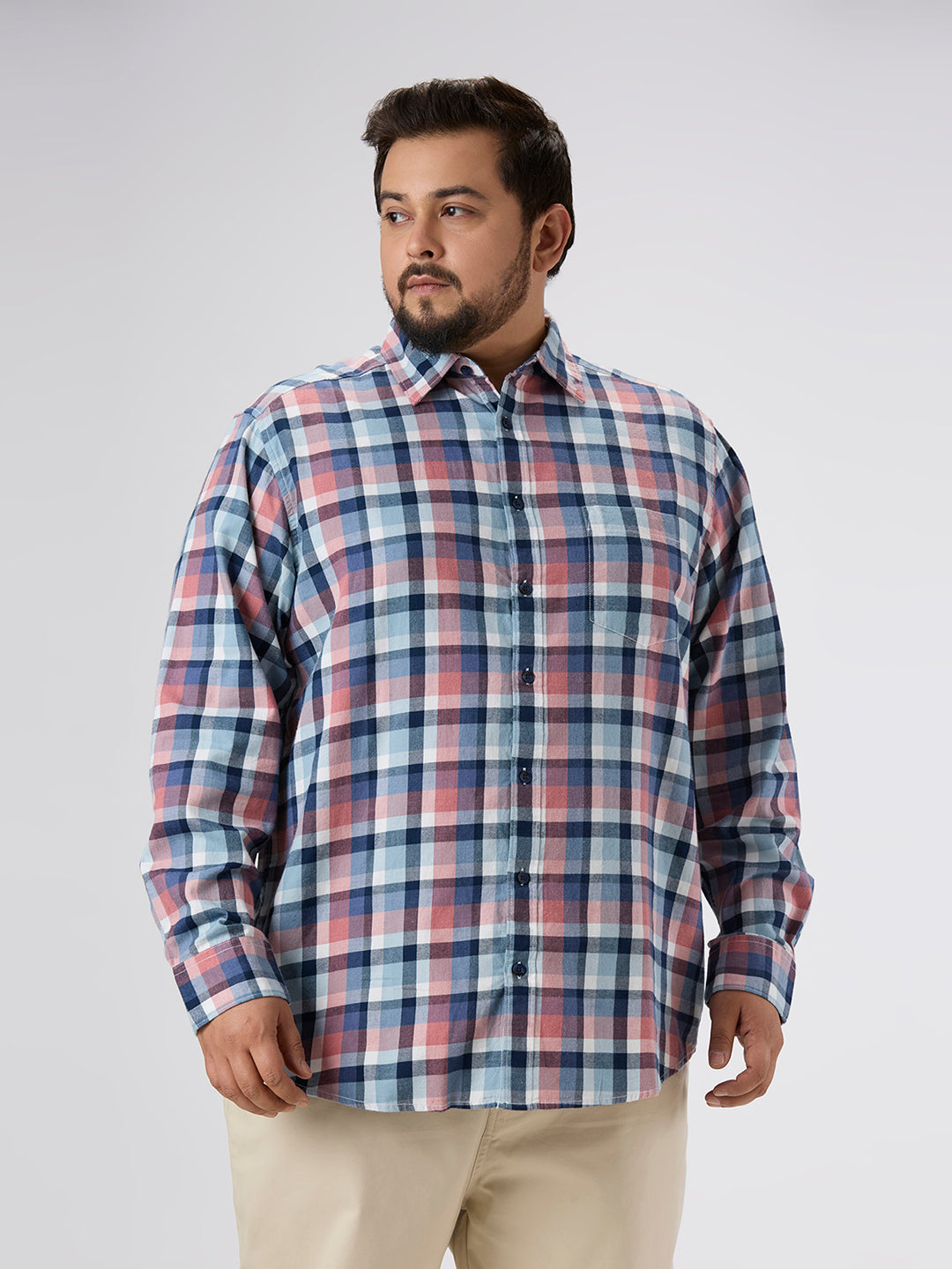 Plus Size Casual Shirt | 4XL-10XL | 100% Cotton | Multicolour