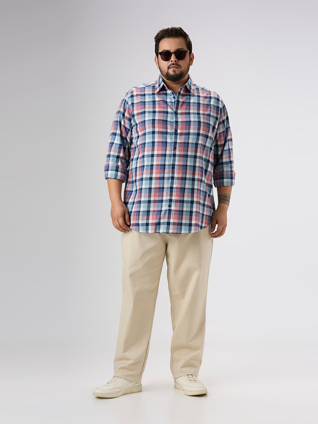 Plus Size Casual Shirt | 4XL-10XL | 100% Cotton | Multicolour